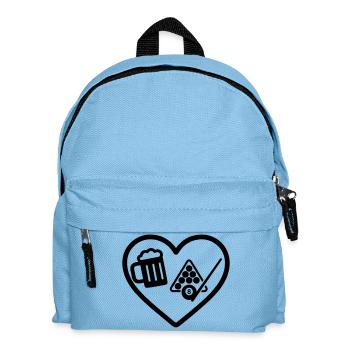 Heart Billiards Bier - Kinder Rucksack - Hellblau - Vorne