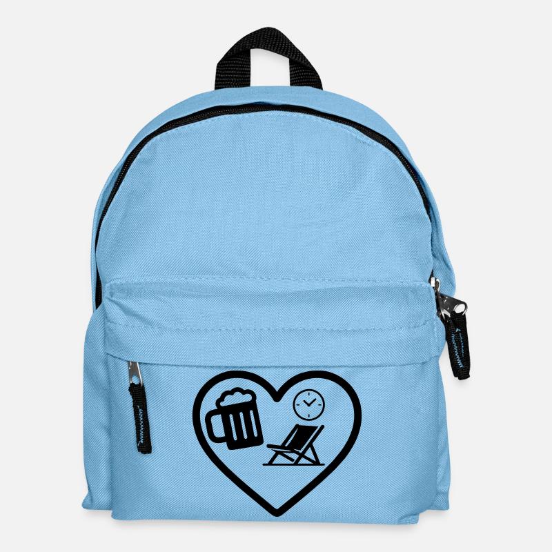 Heart Beer Gästehaus Humor - Kinder Rucksack - Hellblau
