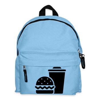 Fast food, burgers, food trucks - Kids' Backpack - light blue - Front