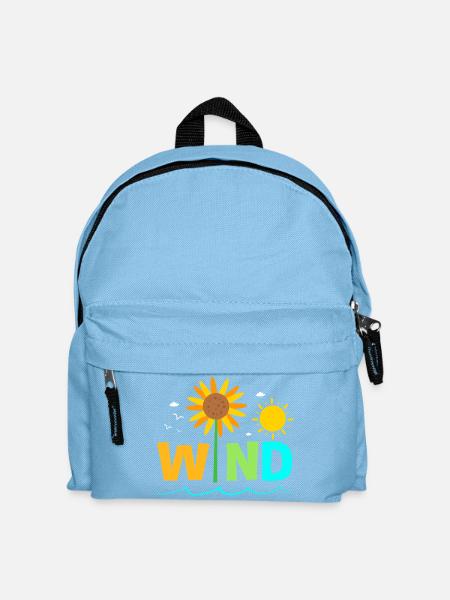 Windrad Windenergie Windkraft - Kinder Rucksack - Hellblau