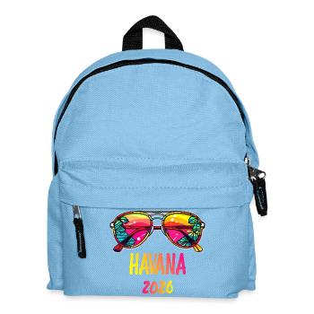 Havana 2026 Sunglasses Design - Kids' Backpack - light blue - Front