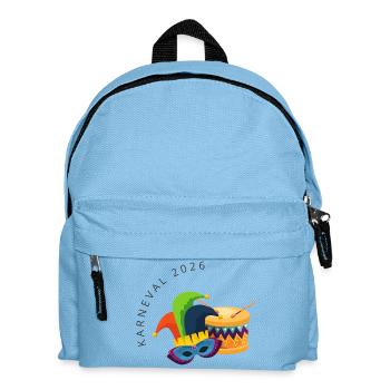 Carnival 2026 – Mask & Drum Colorful Design - Kids' Backpack - light blue - Front