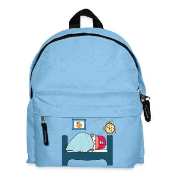 Scène de dessin animé Duck Sleepy à l’heure du coucher - Sac à dos Enfant - bleu clair - Devant
