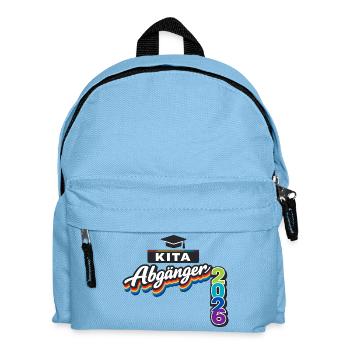 Einschulung Kita Abgänger 2026 Schulkind - Kinder Rucksack - Hellblau - Vorne