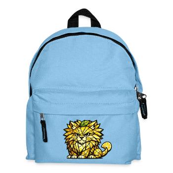 Lemon Lion Cubism version - Kids' Backpack - light blue - Front