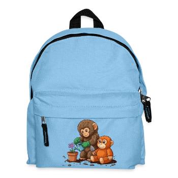 le coup de poing du singe - Jardinage des singes - Sac à dos Enfant - bleu clair - Devant