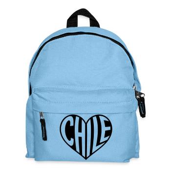 Chile Herz Typografie  - Kinder Rucksack - Hellblau - Vorne