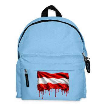 Austrian flag in bright colours - Kids' Backpack - light blue - Front