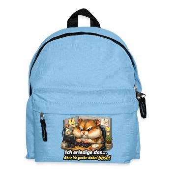 Nagut ich machs aber ich schaue dabei böse-black - Kinder Rucksack - Hellblau - Vorne