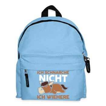 Reiten Pferdeliebhaber Reiterhof Pferde - Kinder Rucksack - Hellblau - Vorne