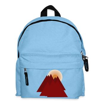 Rote Berge bei Sonnenaufgang - Kinder Rucksack - Hellblau - Vorne
