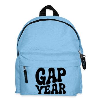 Gap Year siebziger wavy Schriftzug - Kinder Rucksack - Hellblau - Vorne