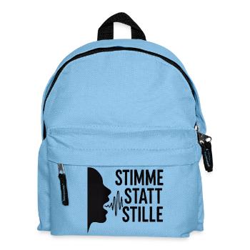 Stimme statt Stille für Demokraten Frauen Männer - Kinder Rucksack - Hellblau - Vorne