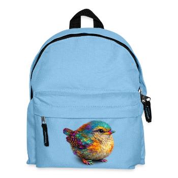 Regenbogenvogel - Kinder Rucksack - Hellblau - Vorne