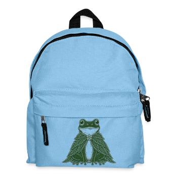 Fern Cloak Frog Cottagecore Folk Art - Kids' Backpack - light blue - Front