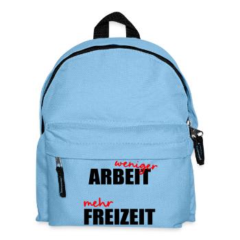 Less work, free time - Kids' Backpack - light blue - Front