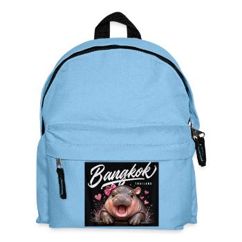Bangkok Hippo with Bow - Kids' Backpack - light blue - Front