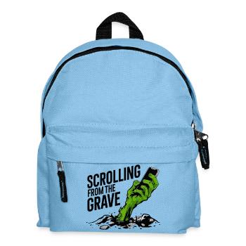 Vom Grab zum Scrollen - Kinder Rucksack - Hellblau - Vorne