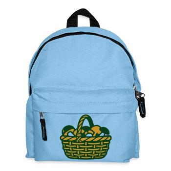 Pilzkorb Ernte Grafik - Kinder Rucksack - Hellblau - Vorne