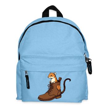 Hermelin im Herbstschuh - Kinder Rucksack - Hellblau - Vorne