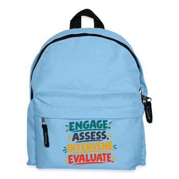 Kunst zur Wertschätzung von Sozialarbeiter MSW Fallbearbeiter - Kinder Rucksack - Hellblau - Vorne