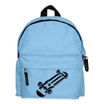 Cartoon Skateboarding - Kinder Rucksack - Hellblau - Vorne