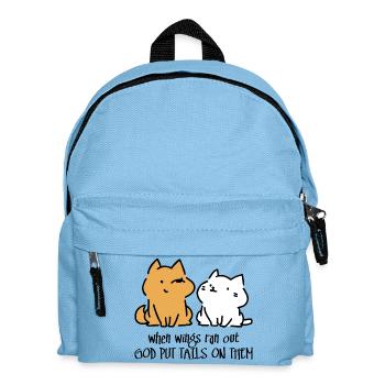 Gott hat ihnen Schwänze angezogen - Kinder Rucksack - Hellblau - Vorne