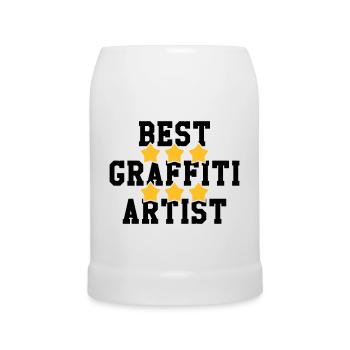 Graffiti / Tag / Writer / Street Art - Chope en céramique - blanc - Devant