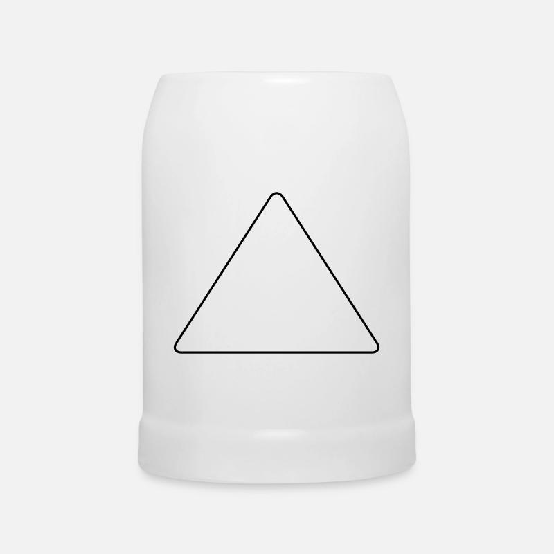 Triangle with rounded corners - Beer Mug - white