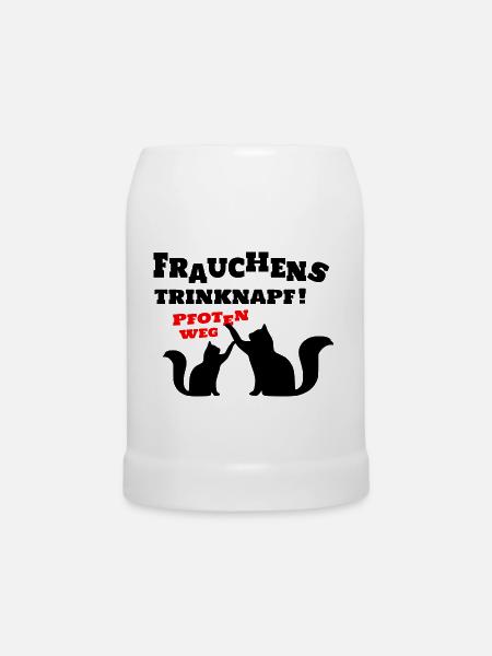 Frauchens Trinknapf ! - Bierkrug - Weiß
