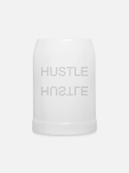 Hustle Arbeit - Bierkrug - Weiß