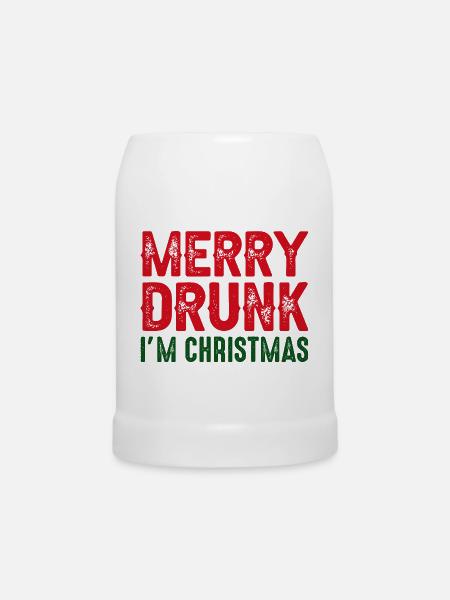 Frohe Weihnachten - Bierkrug - Weiß