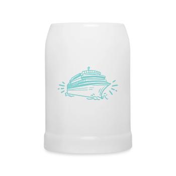 Kreuzfahrtschiff Kreuzfahrt - Bierkrug - Weiß - Vorne