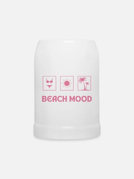 Beach Mood - Bierkrug - Weiß