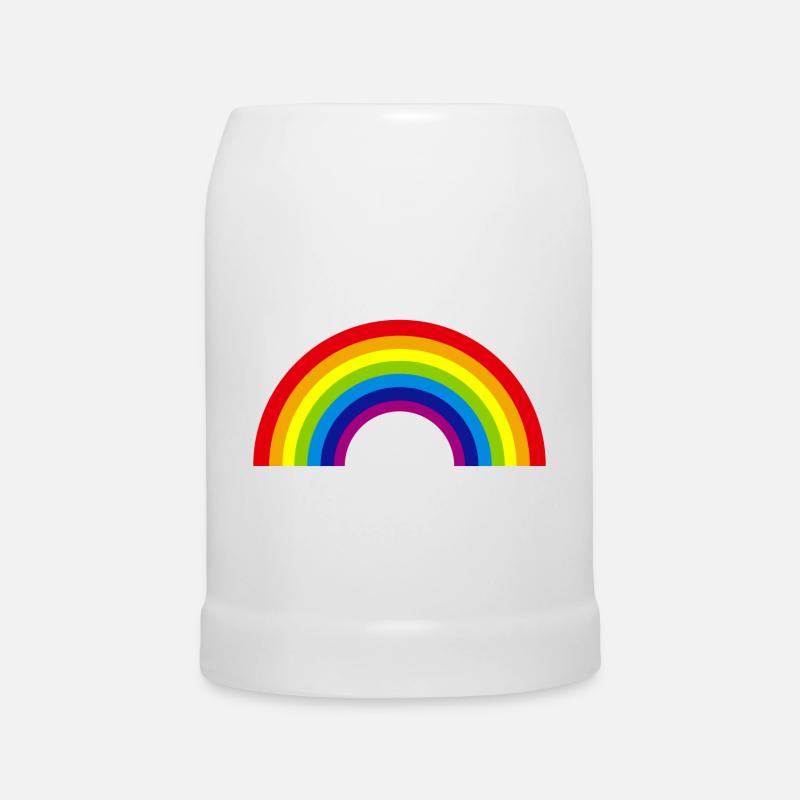 arc-en-ciel - Chope en céramique - blanc