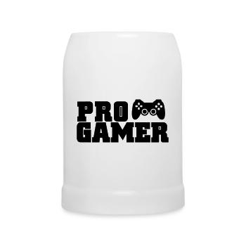 pro gamer - Bierkrug - Weiß - Vorne