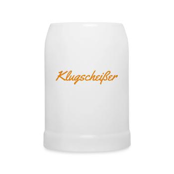 Klugscheißer Besserwisser Klugscheisser Geschenk - Bierkrug - Weiß - Vorne