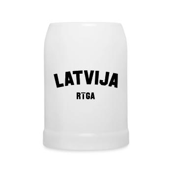 RIGA Latvia Latvija Lettland - Bierkrug - Weiß - Vorne