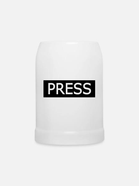 Press - Bierkrug - Weiß