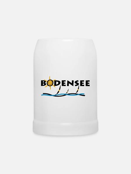 Bodensee - Sonnen T-Shirt - Bierkrug - Weiß