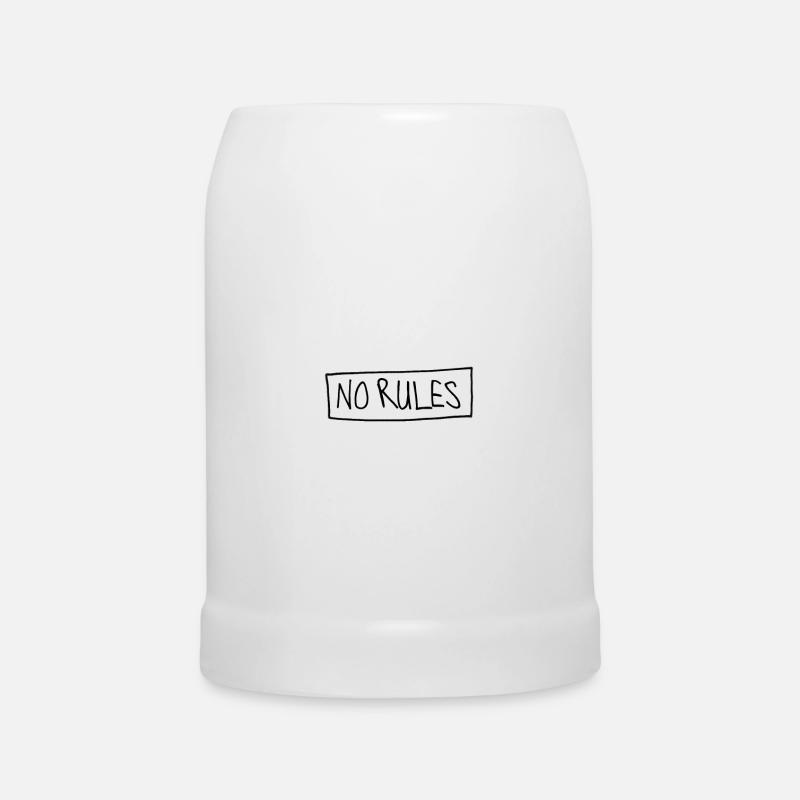 NO RULES - Bierkrug - Weiß