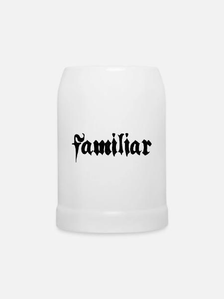 familiar Vertrauter - Bierkrug - Weiß