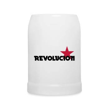 [ Revolucion ] - Bierkrug - Weiß - Vorne
