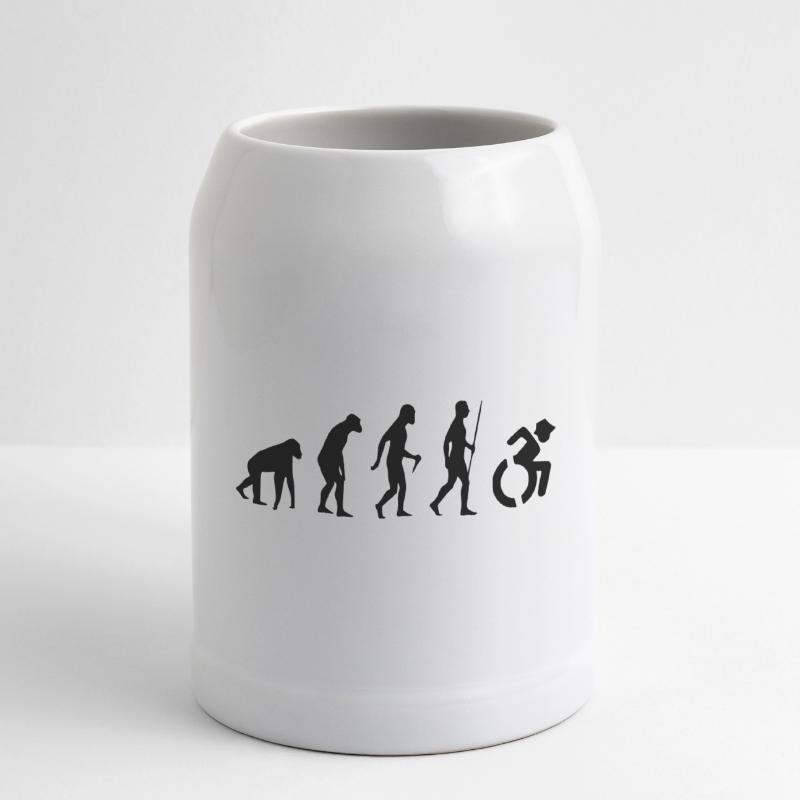 Evolution Rollstuhl. Die Rollstuhl-Evolution * Bierkrug