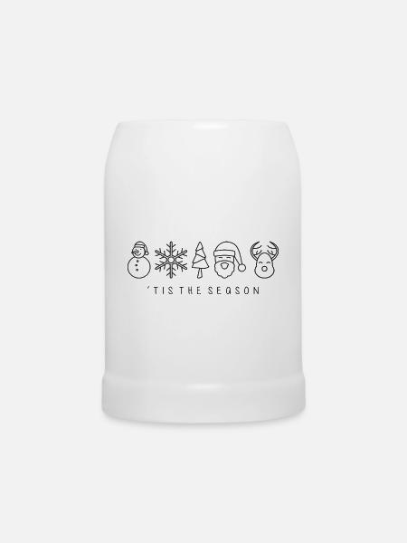 Winterurlaub Icons Set - Bierkrug - Weiß