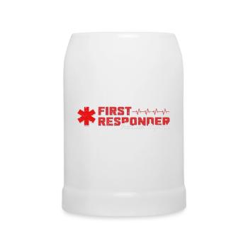 Cool First Responder Rescue Squad Shirt - Beer Mug - white - Front