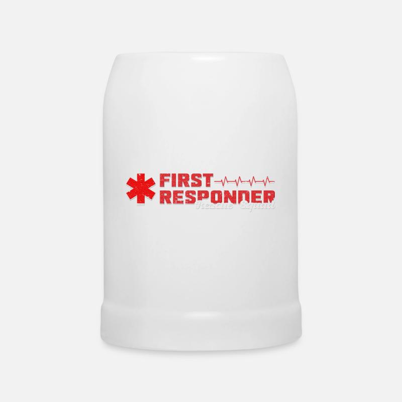 Cool First Responder Rescue Squad Shirt - Beer Mug - white