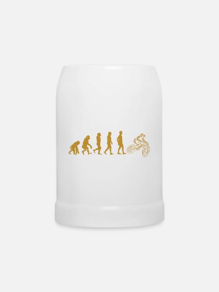 Evolution Moto Rider - Bierkrug - Weiß