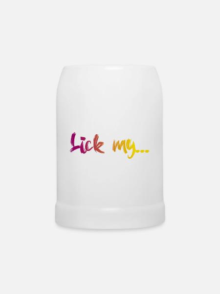 Lick my - Bierkrug - Weiß