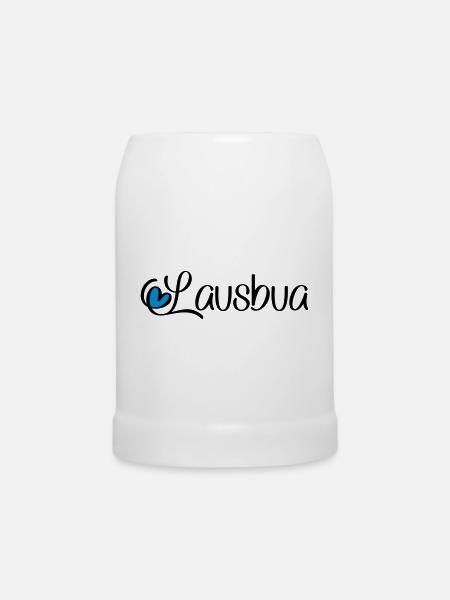 Lausbua - Bierkrug - Weiß